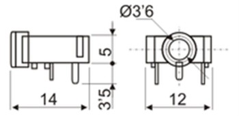 JACK HEMBRA CIRCUITO IMRESO 3.5MM