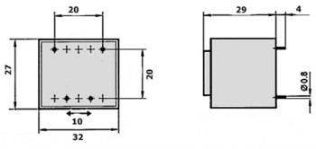 TRANSFORMADOR ENCAPSULADO 6V