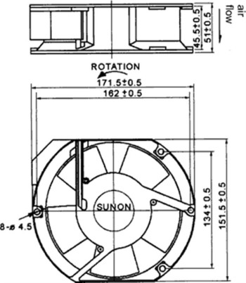 SUNON VENTILADOR 230V