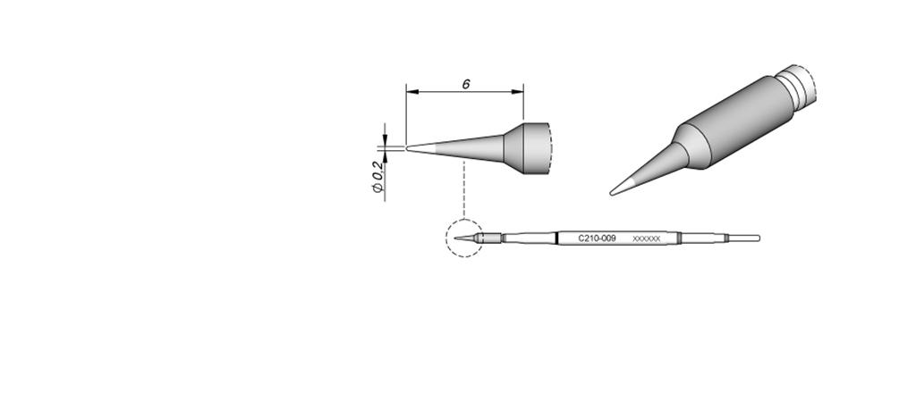 JBC CARTUCHO PARA LAPIZ DE SOLDAR 0.2MM