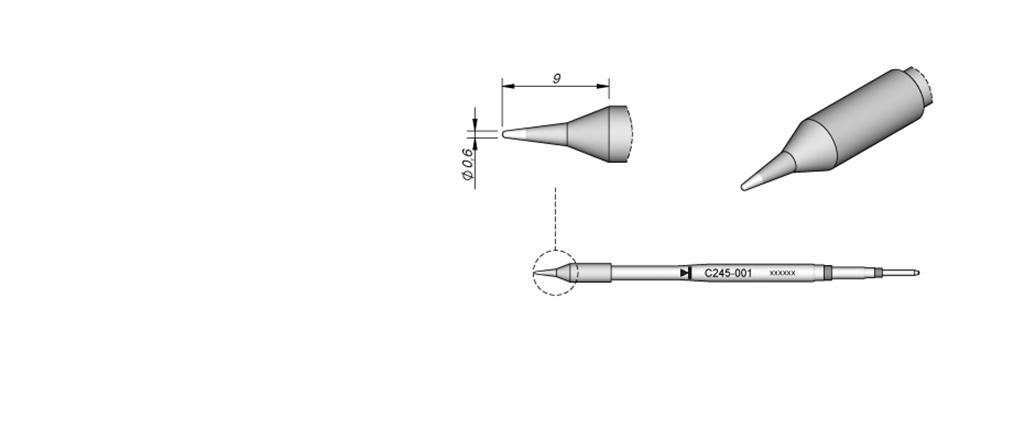 JBC CARTUCHO PARA LAPIZ DE SOLDAR 0.6MM