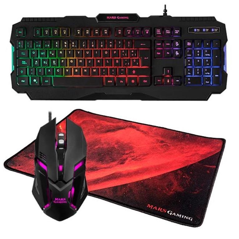 COMBO TECLADO GAMING + RATON + ALFOMBRILLA