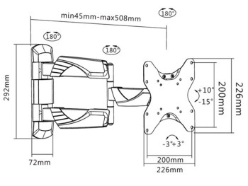 SOPORTE TV 23" - 42"