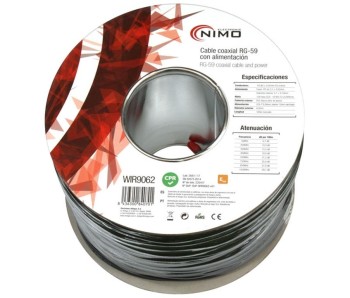 CABLE COAXIAL RG59 + ALIMENTACION